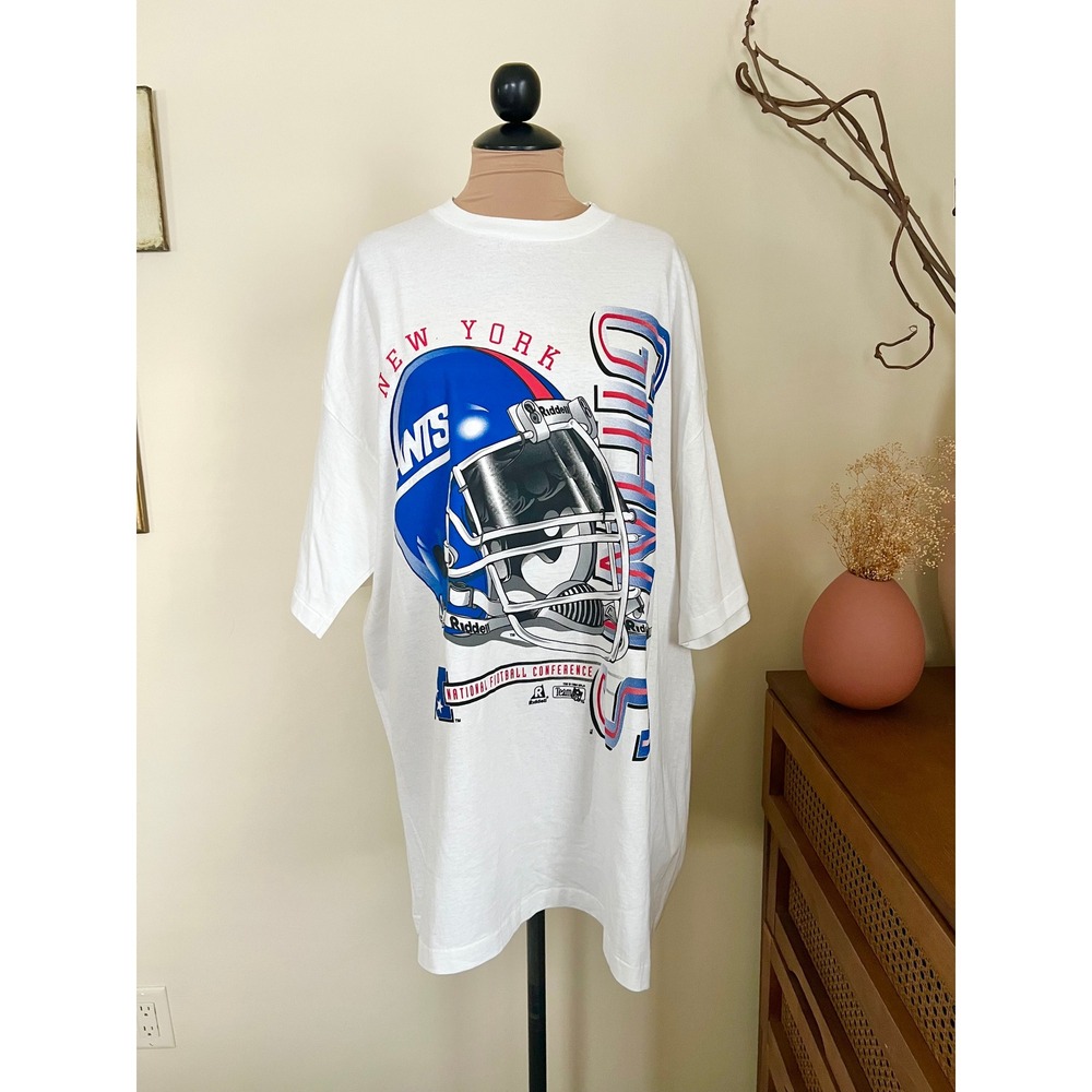 Vintage Riddell 1994 NY Giants Football Single‎ Stitch T - Shirt